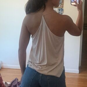 Me to We Essentials: Pink Spaghetti Strap Tank Top. Loose Fit. Medium